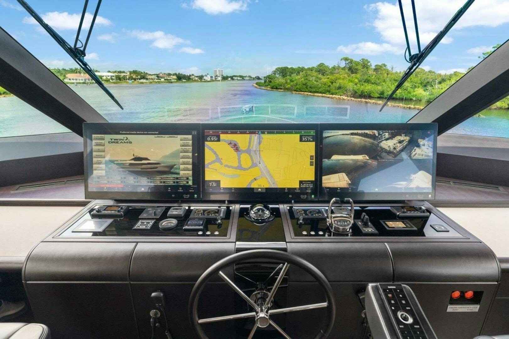 inside of a car aboard LADY G Yacht for Sale