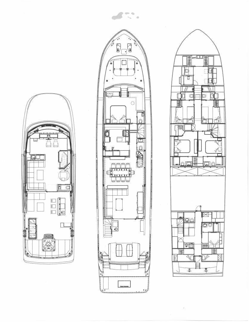 diagram aboard LADY G Yacht for Sale
