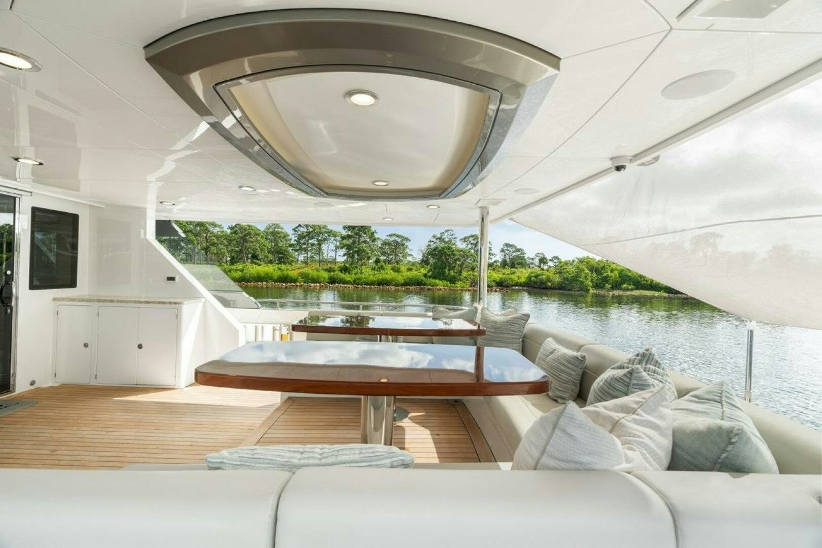 a large outdoor pool aboard LADY G Yacht for Sale