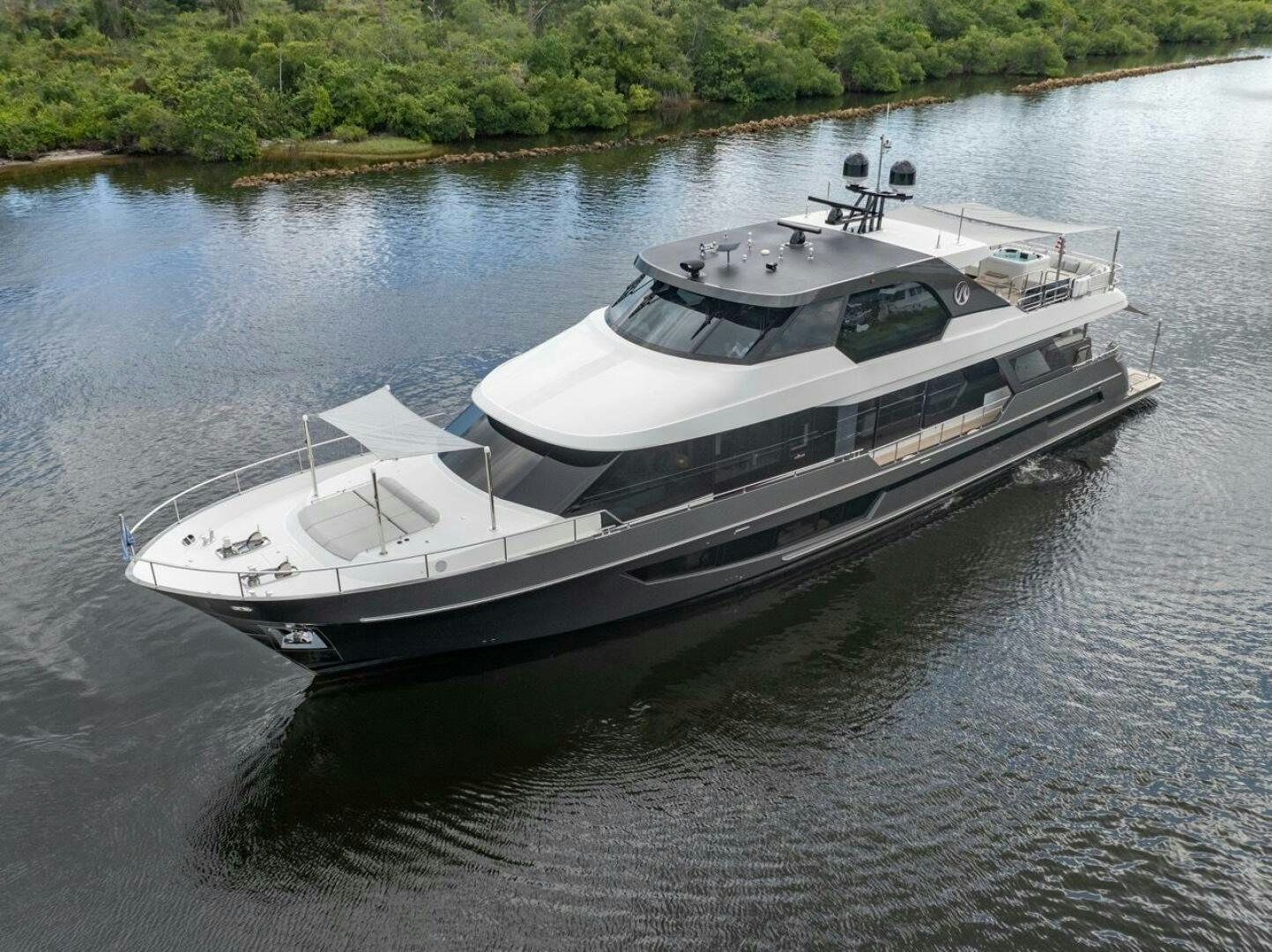 a boat on the water aboard LADY G Yacht for Sale
