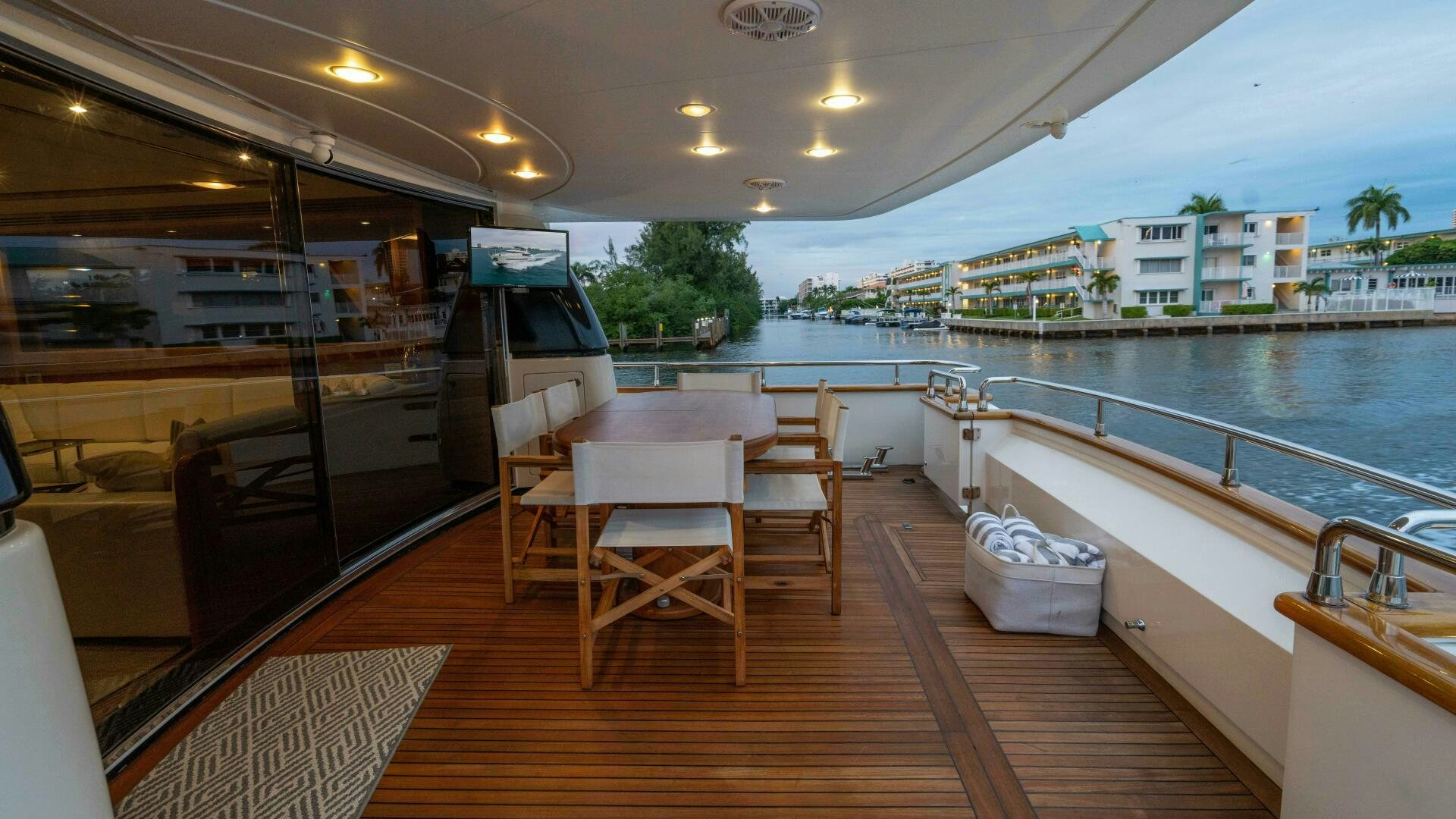 a boat on a water body aboard LOSAND Yacht for Sale