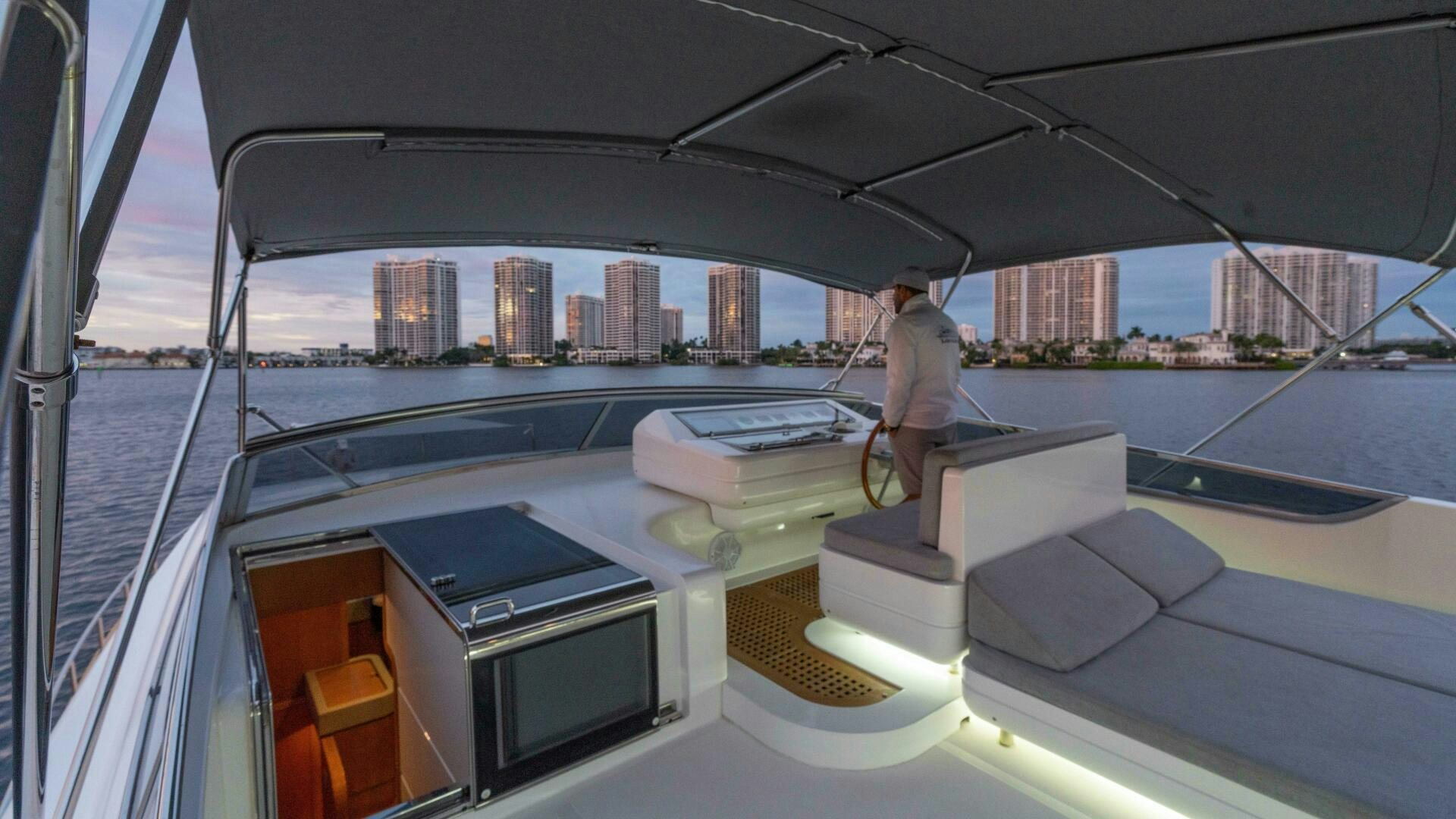 a person working on a boat aboard LOSAND Yacht for Sale