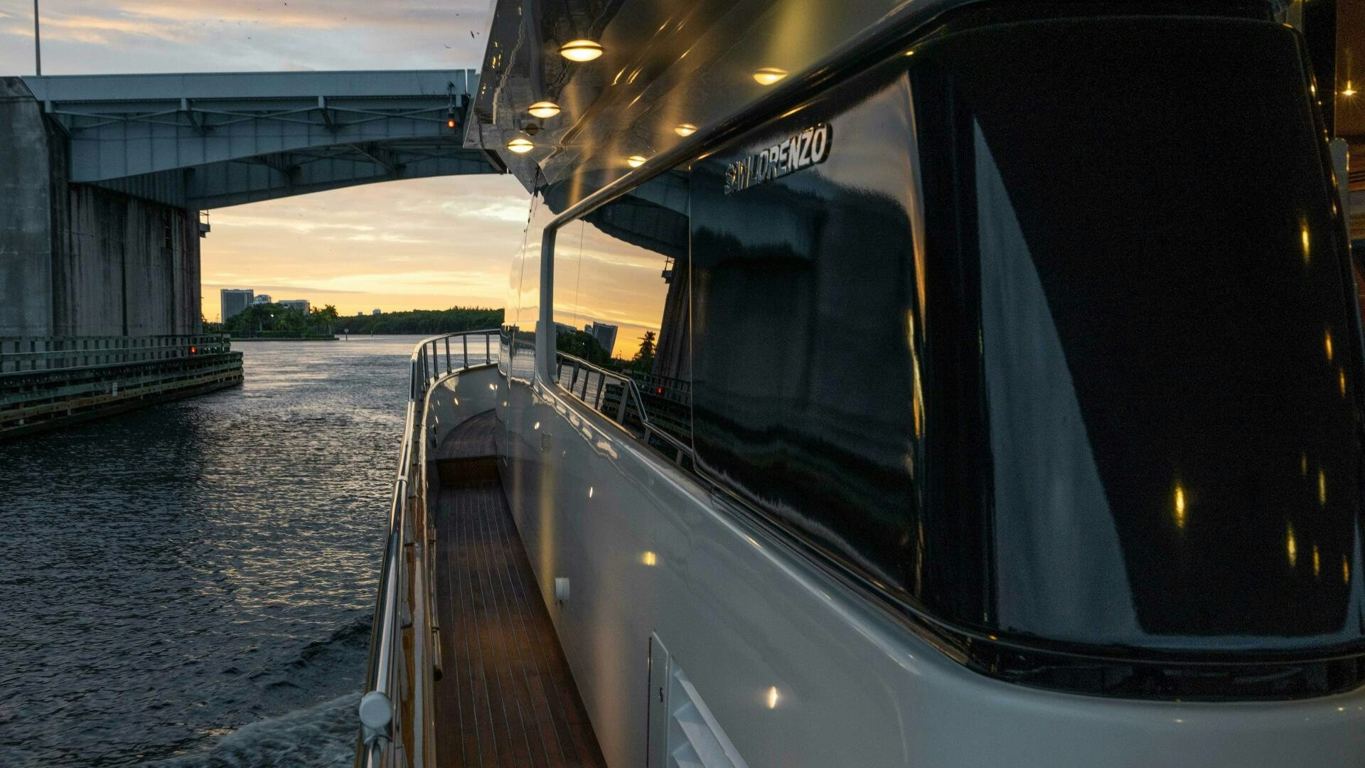 a train on a train track aboard LOSAND Yacht for Sale