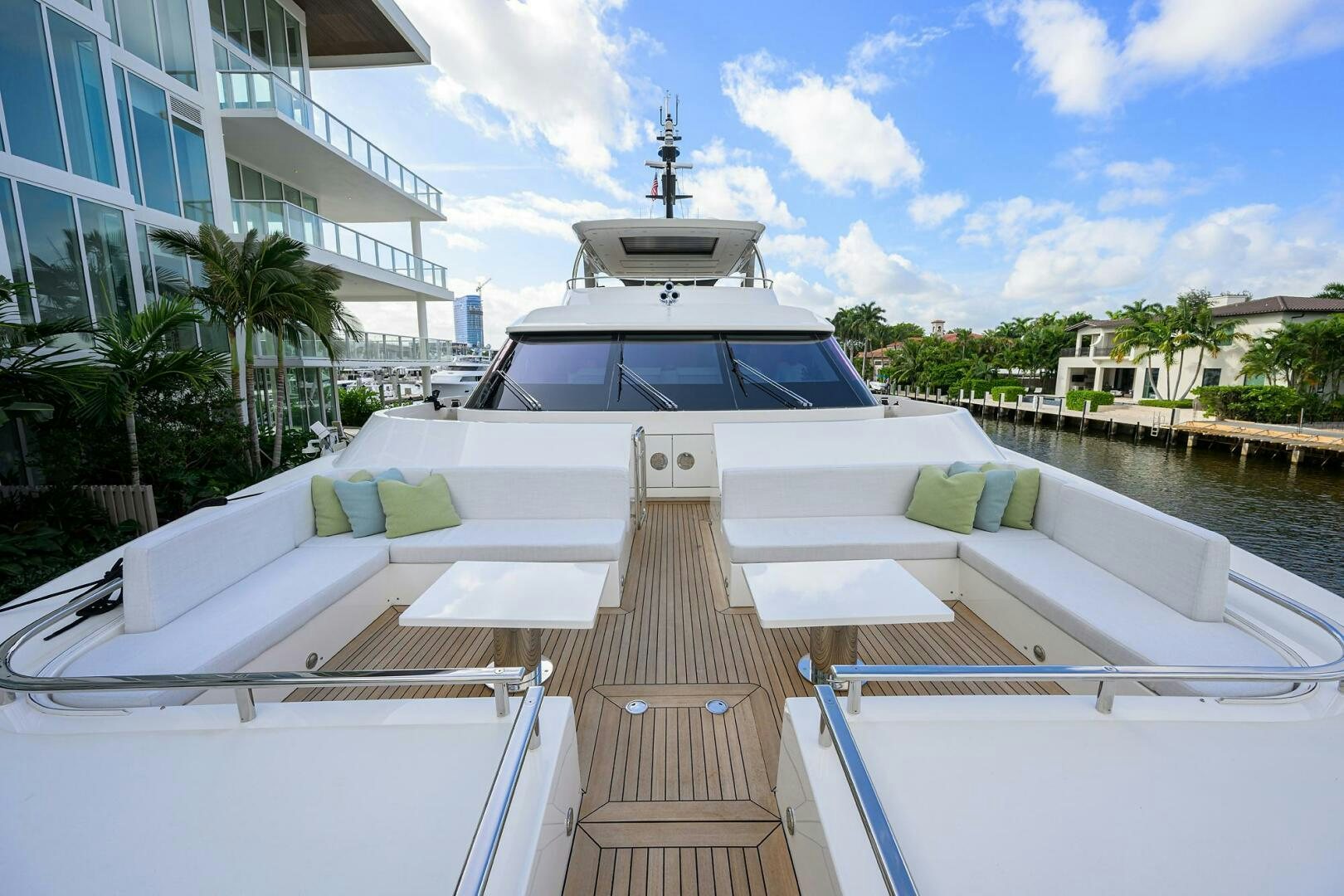 a boat on a dock aboard GLORY Yacht for Sale