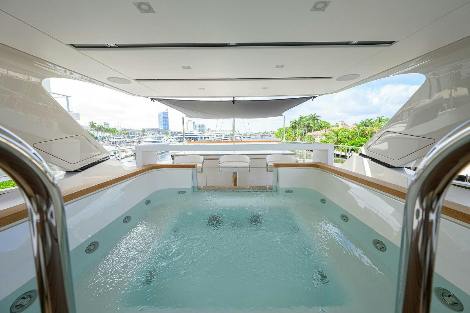 the inside of a boat aboard GLORY Yacht for Sale