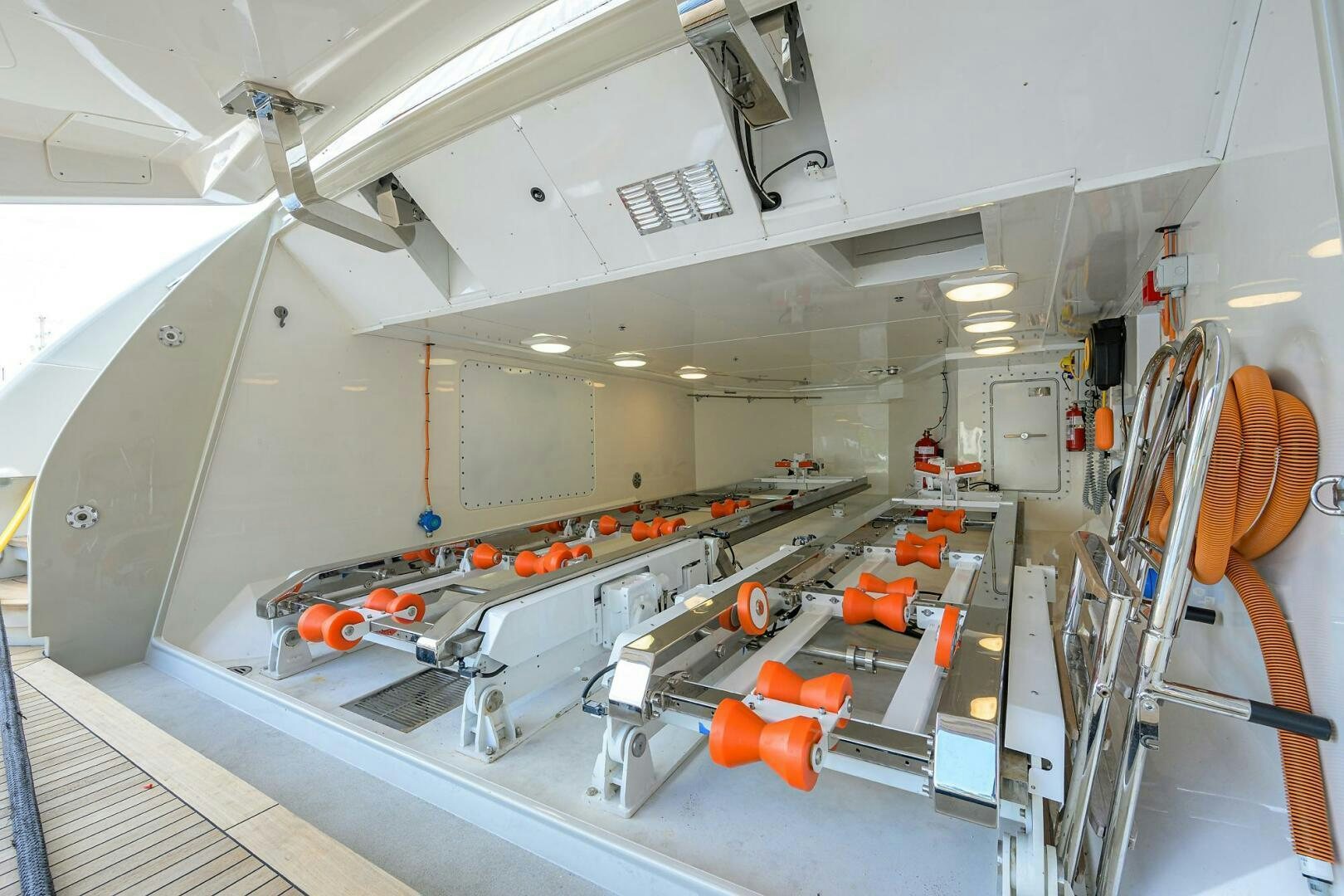 a large room with machines aboard GLORY Yacht for Sale