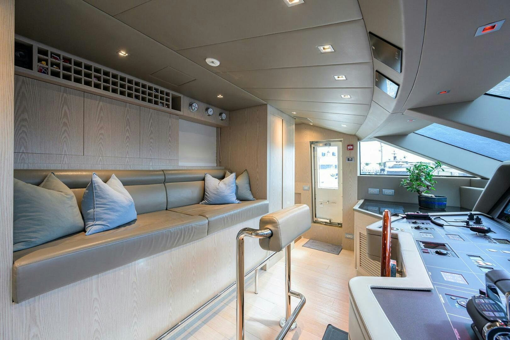 a room with a couch and a table aboard GLORY Yacht for Sale