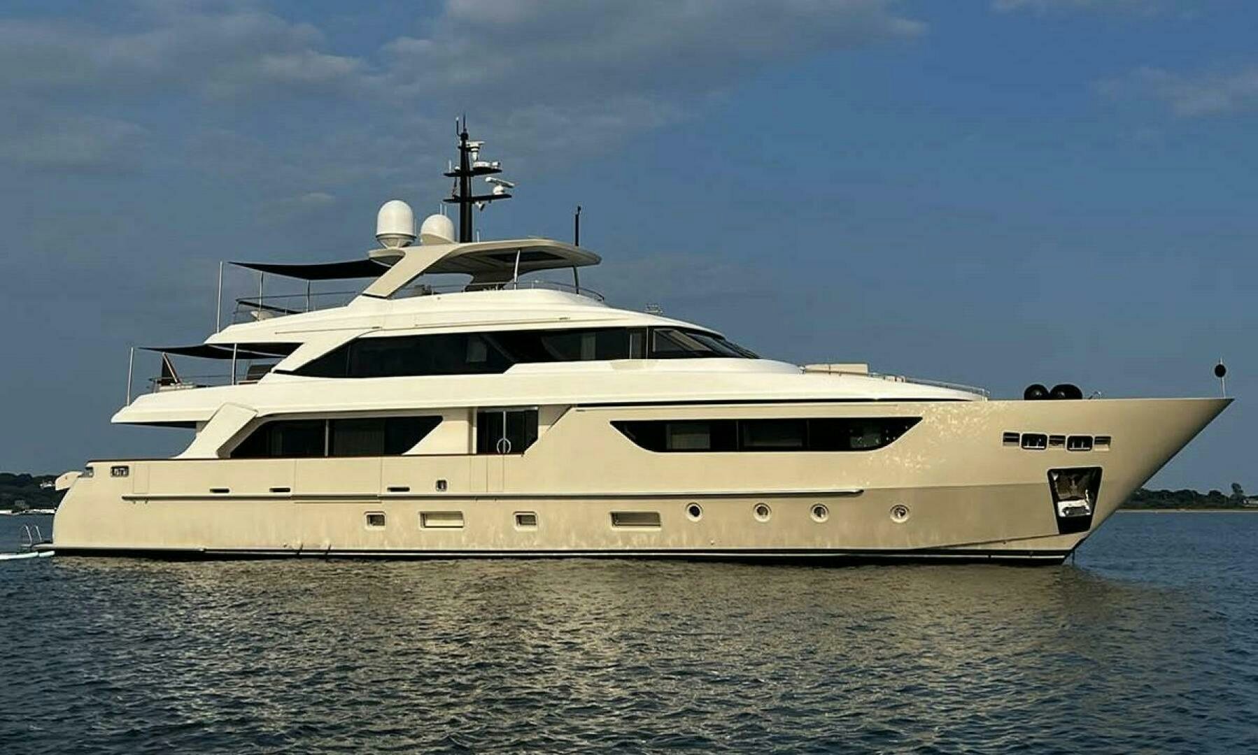 a large white ship aboard GLORY Yacht for Sale