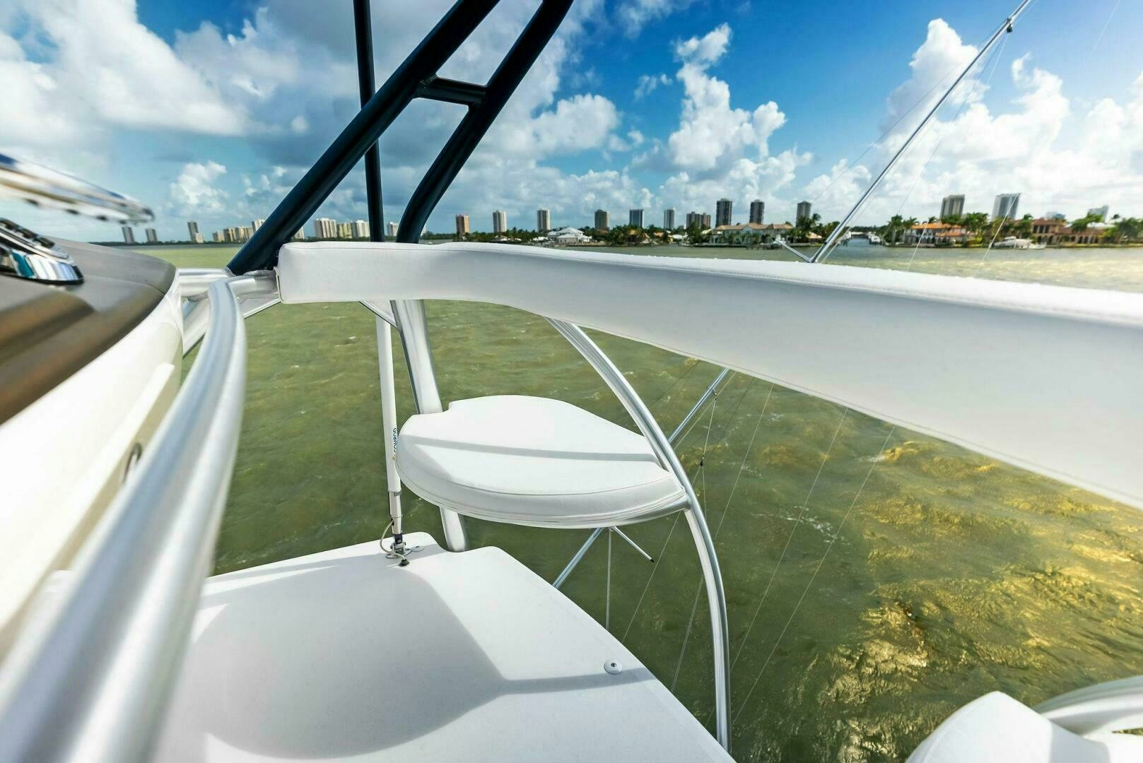 a chair on a boat aboard PRINCESS LILY Yacht for Sale