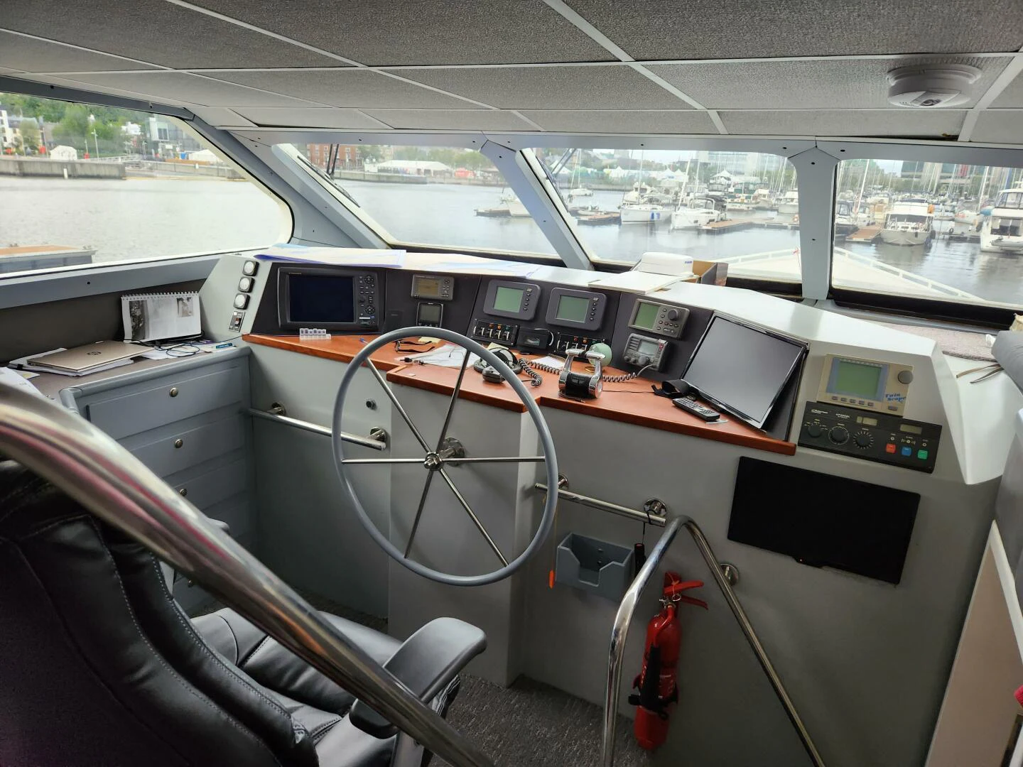 inside of a car aboard PIER PRESSURE Yacht for Sale