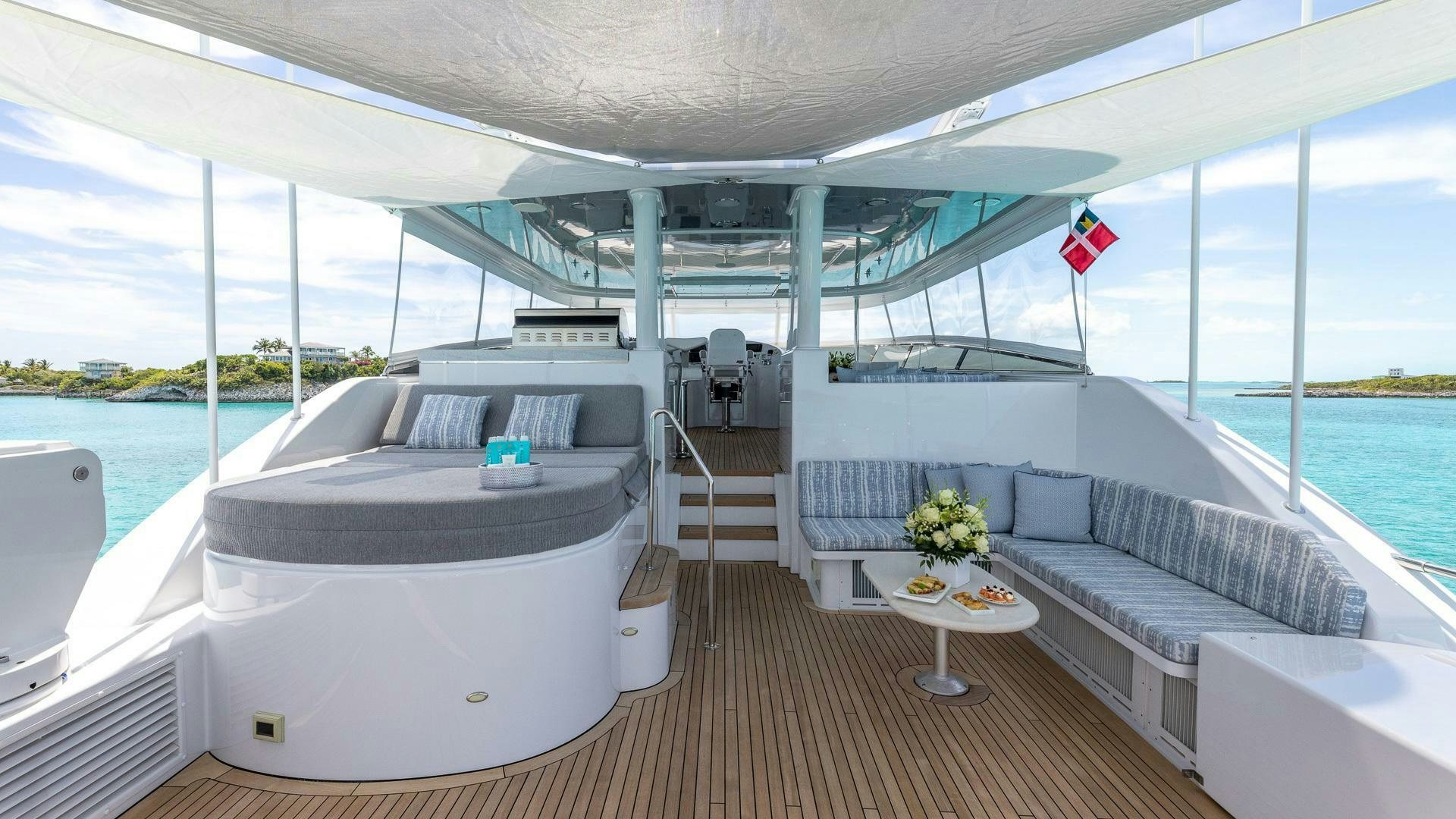 a boat on the water aboard NO SHORTCUTS Yacht for Sale