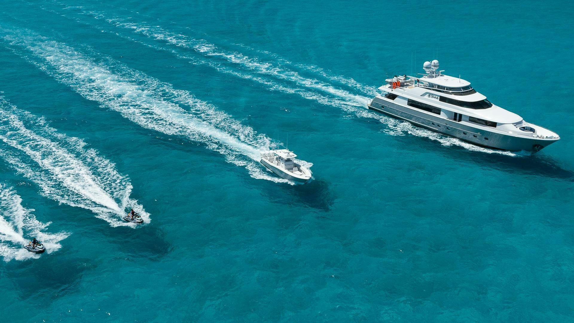 a boat on the water aboard NO SHORTCUTS Yacht for Sale