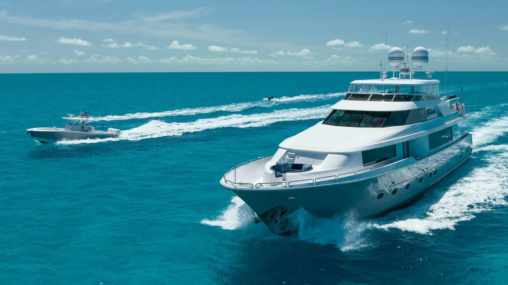 a boat on the water aboard NO SHORTCUTS Yacht for Sale