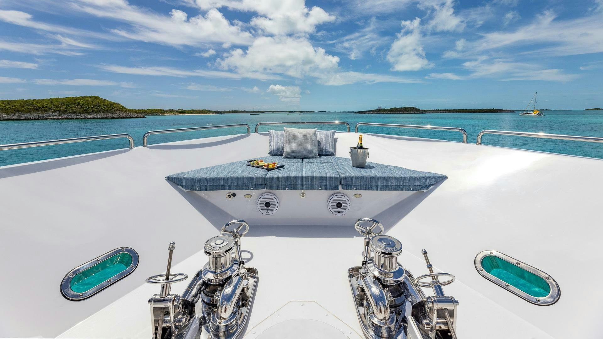 a boat on the water aboard NO SHORTCUTS Yacht for Sale