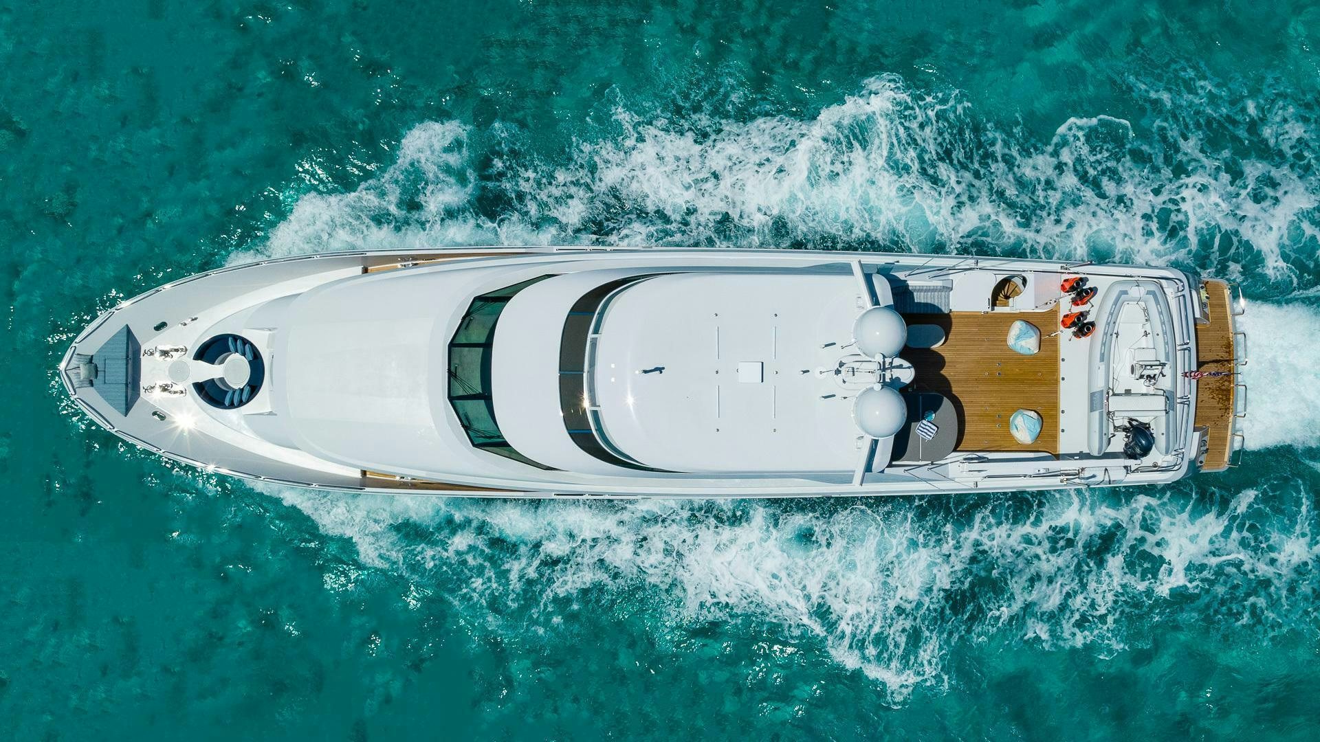 a ship in the water aboard NO SHORTCUTS Yacht for Sale