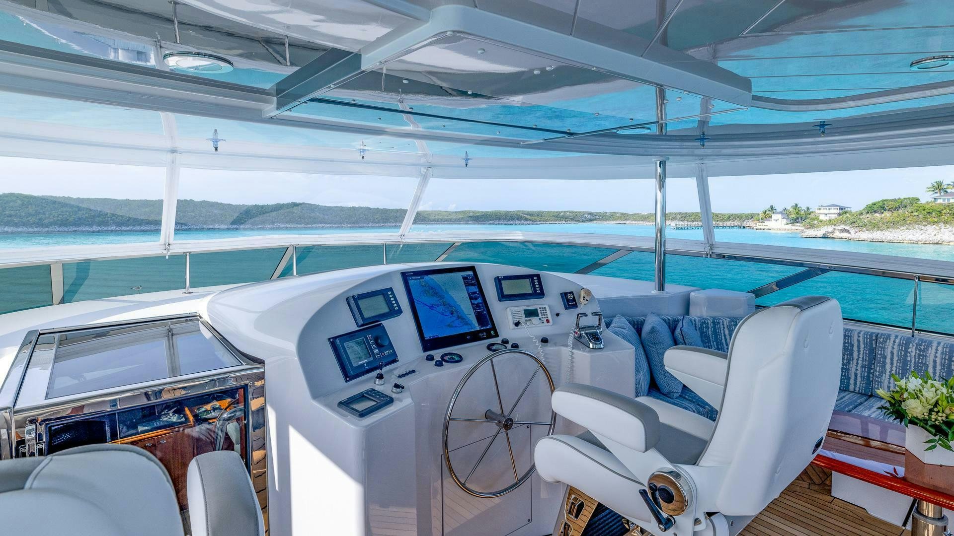 inside of a boat aboard NO SHORTCUTS Yacht for Sale