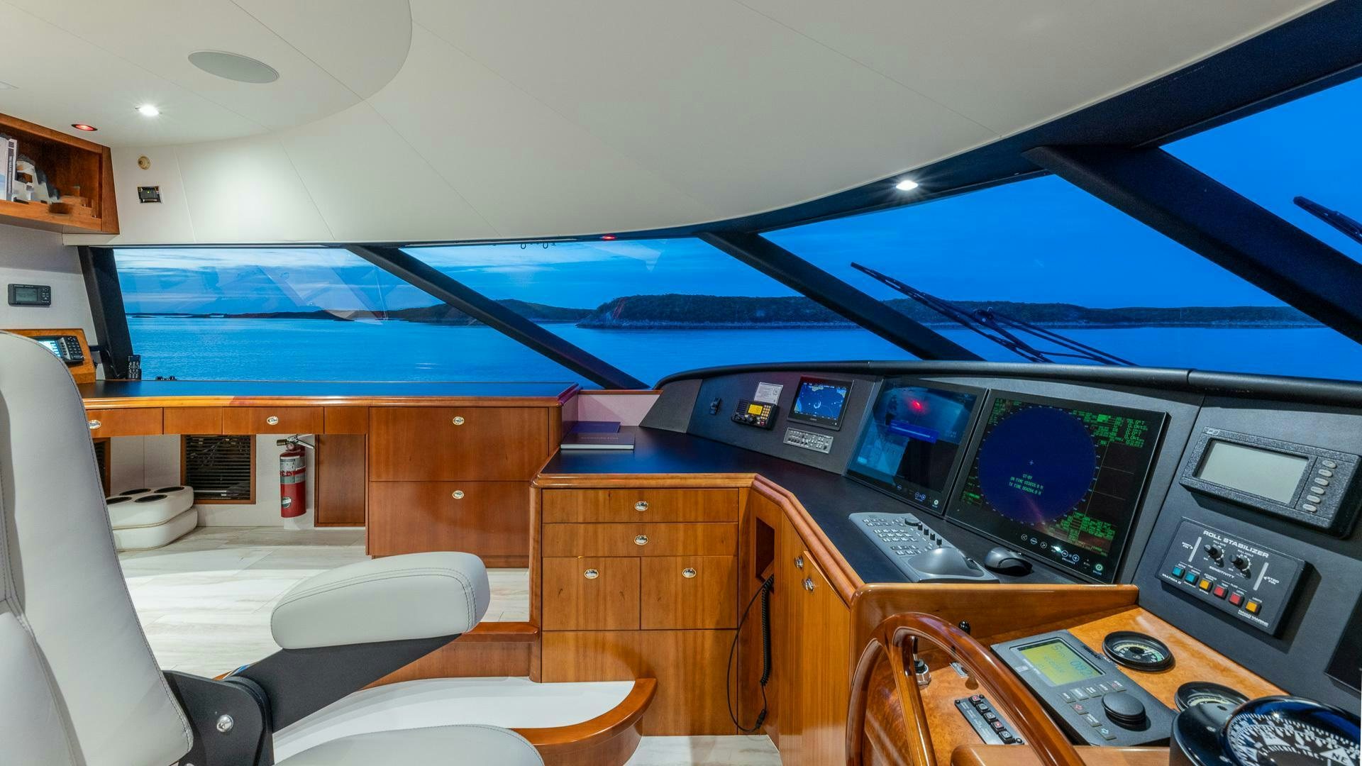 inside of a plane aboard NO SHORTCUTS Yacht for Sale