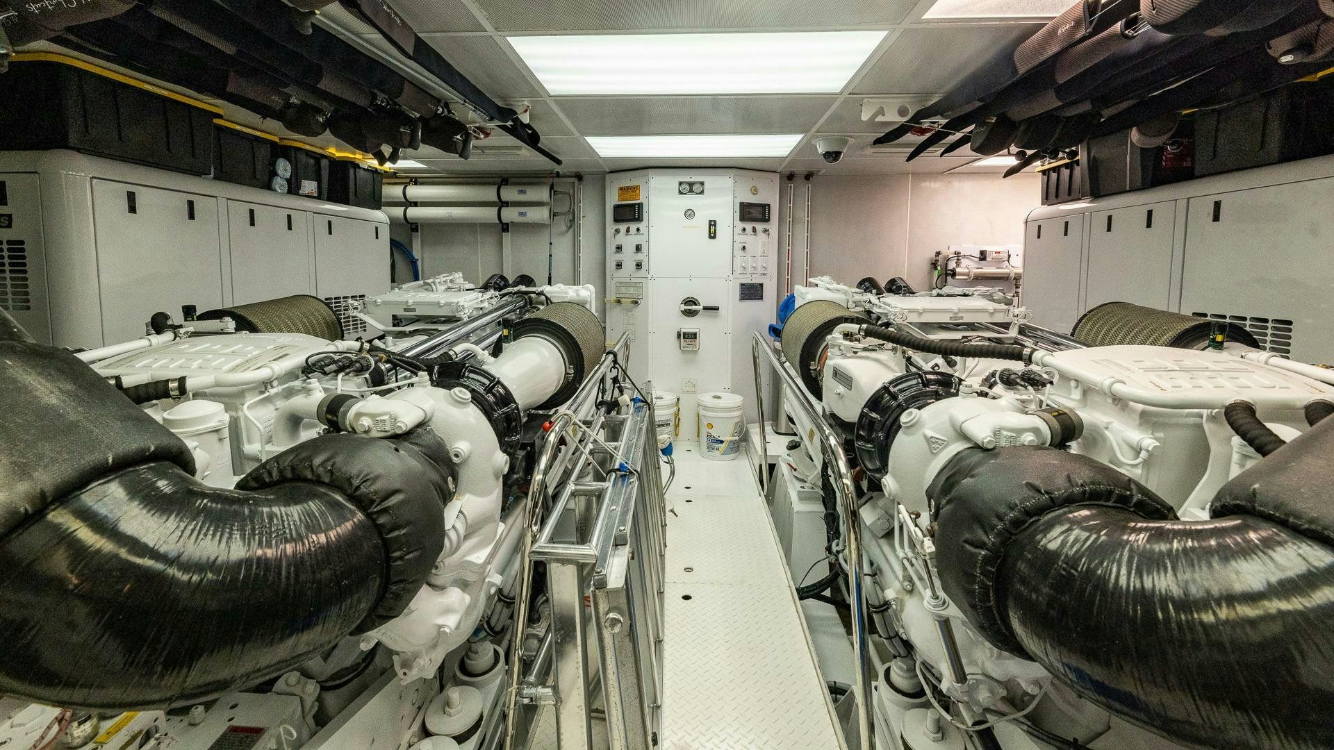 a room full of tanks aboard NO SHORTCUTS Yacht for Sale