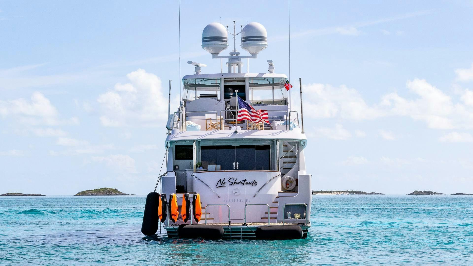 a boat on the water aboard NO SHORTCUTS Yacht for Sale