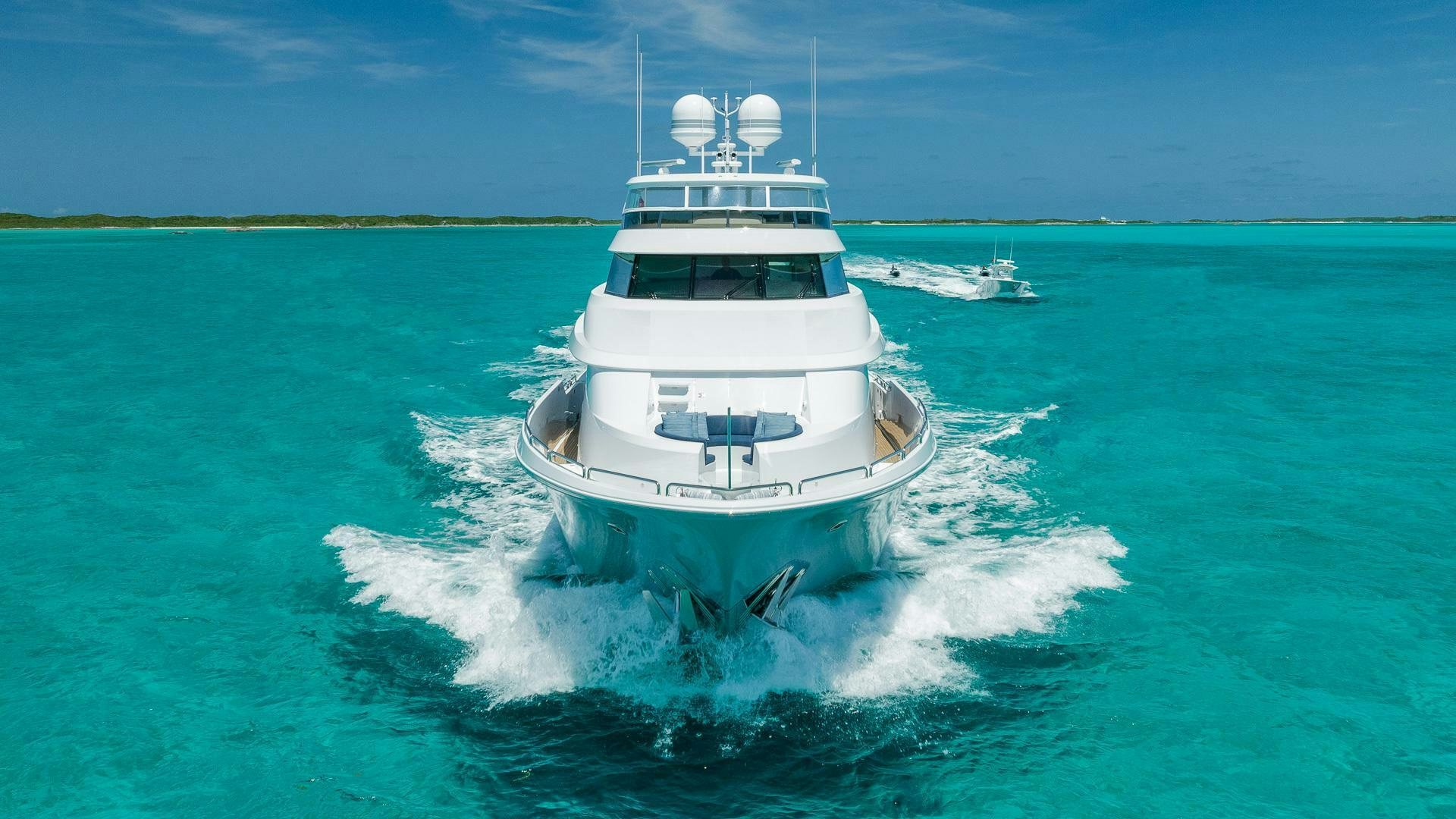 a boat on the water aboard NO SHORTCUTS Yacht for Sale