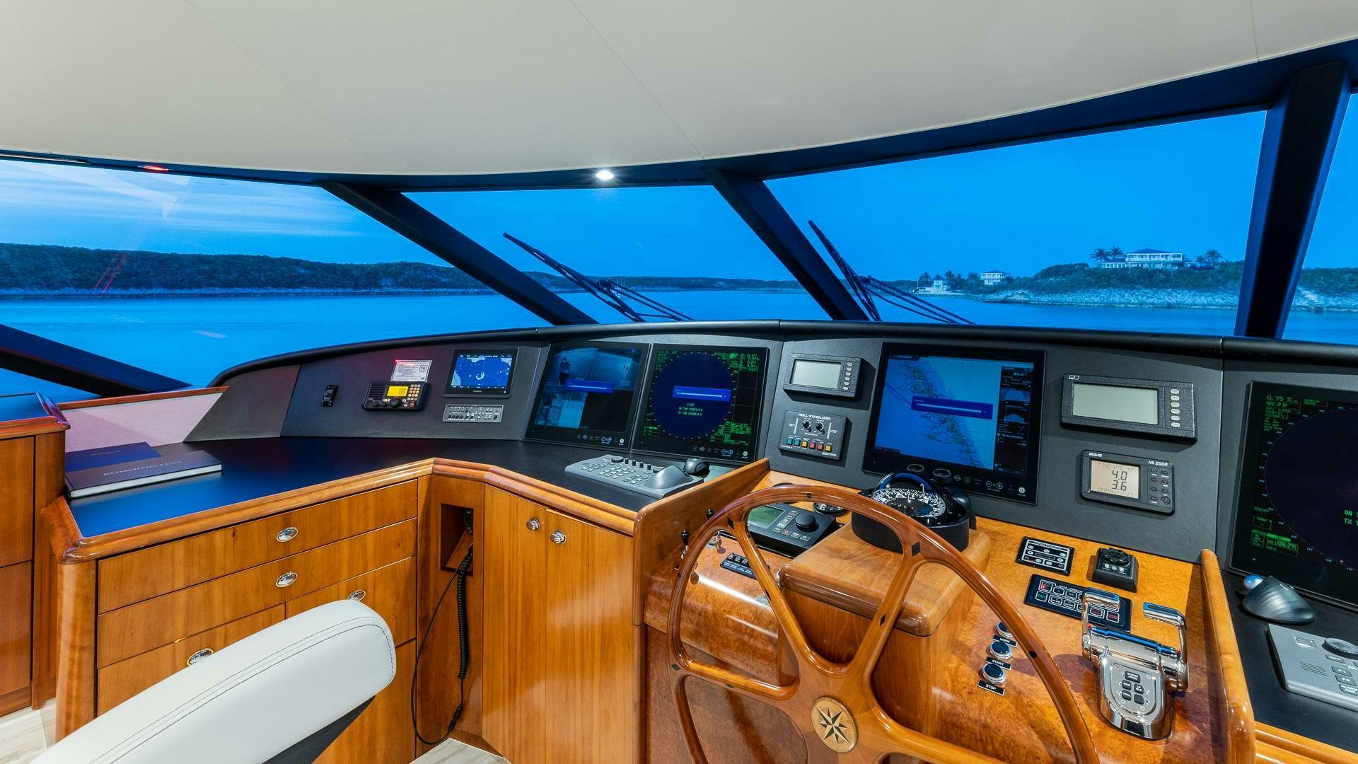 inside of a vehicle aboard NO SHORTCUTS Yacht for Sale