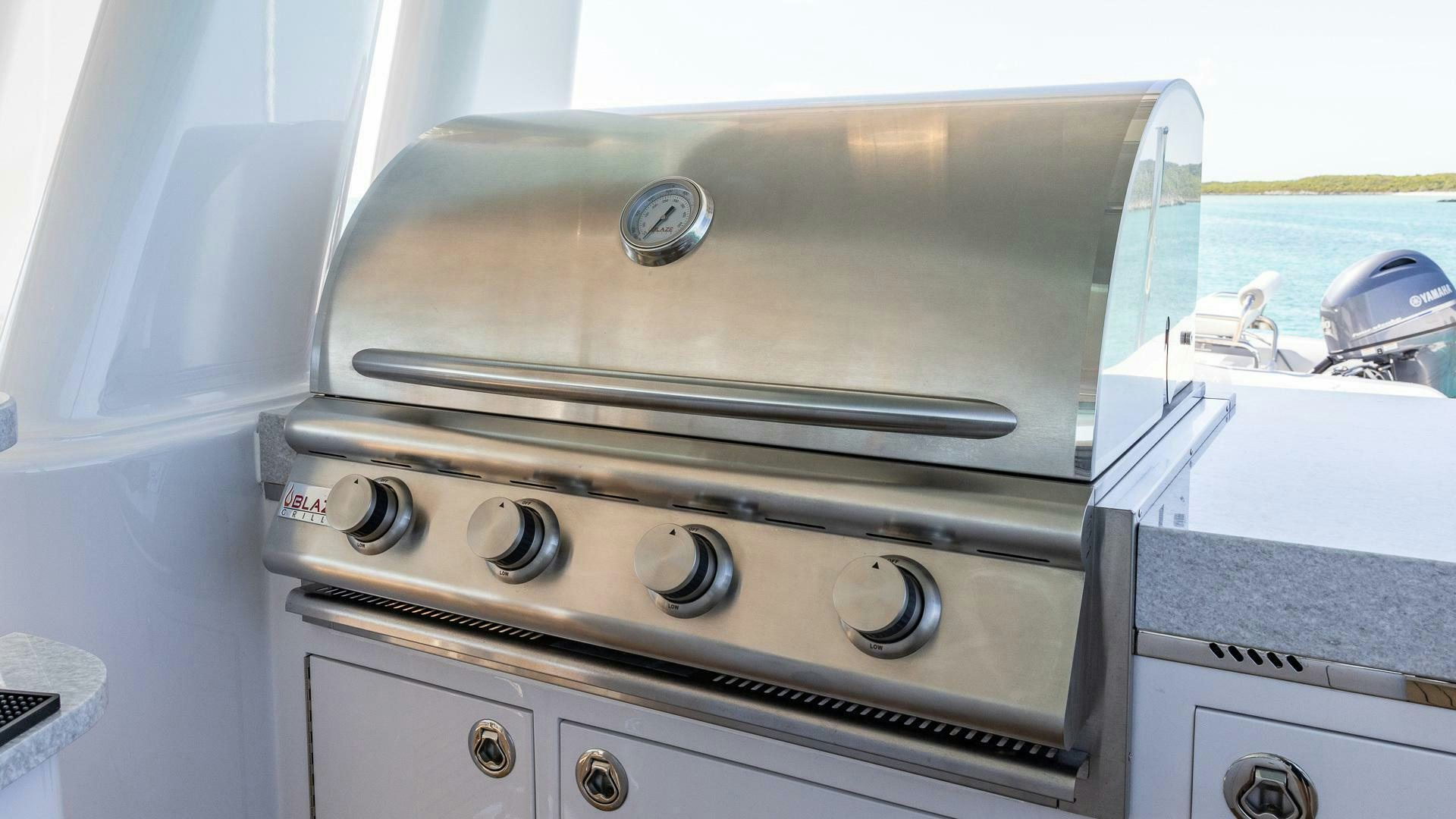 a silver oven with a silver top aboard NO SHORTCUTS Yacht for Sale