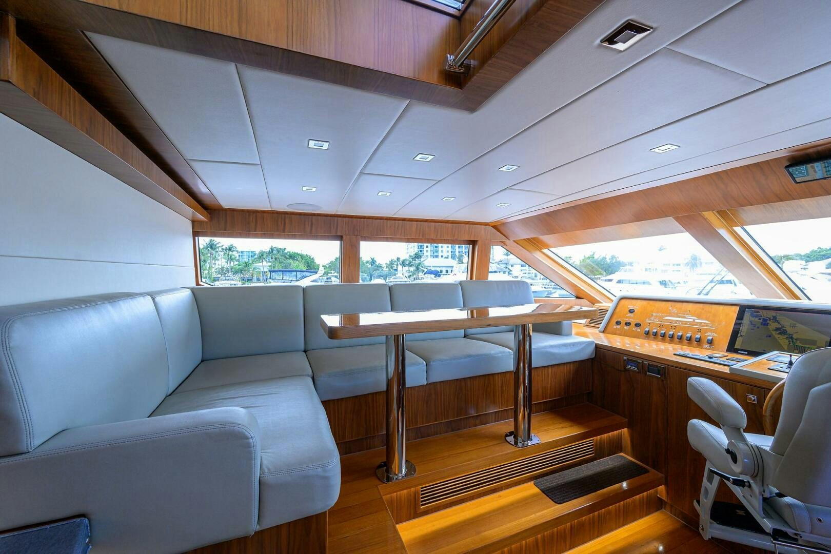 a room with a couch and a table aboard SECOND AMENDMENT Yacht for Sale