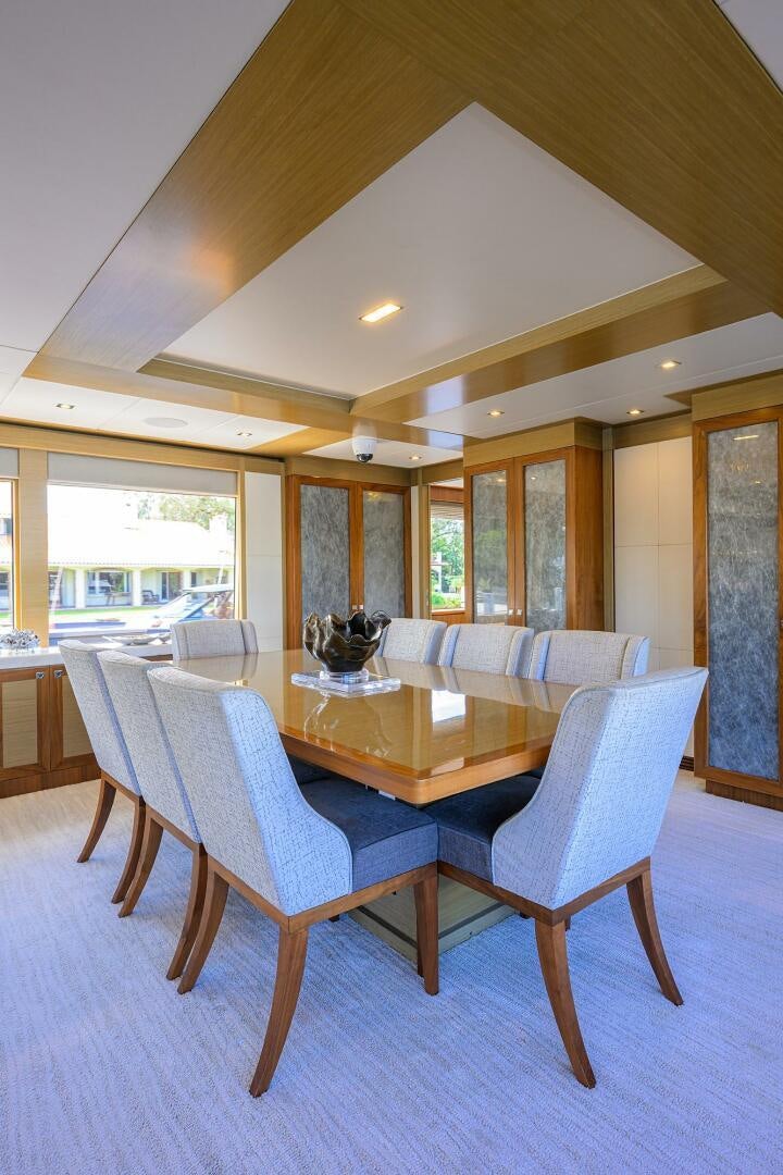 a large living room with a large open floor plan aboard SECOND AMENDMENT Yacht for Sale