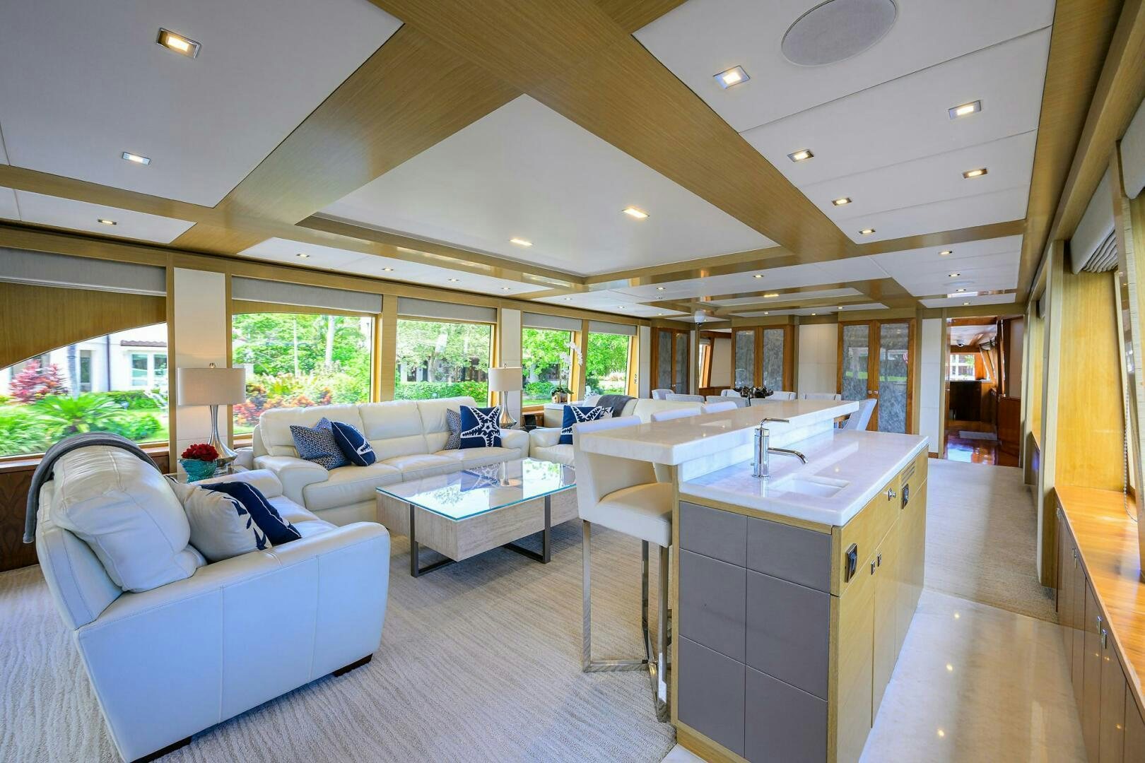 a large open concept layout aboard SECOND AMENDMENT Yacht for Sale