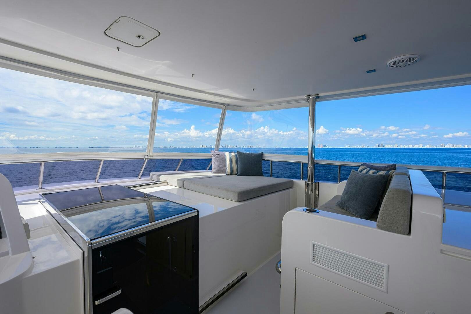 a room with a view of the ocean and the ocean aboard SECOND AMENDMENT Yacht for Sale