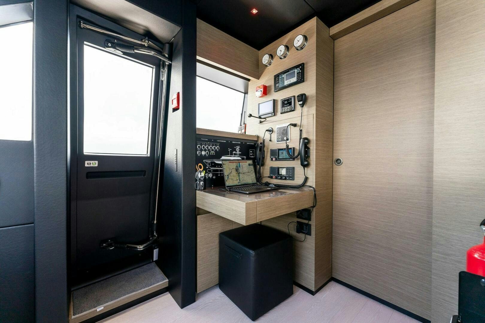 a machine in a room aboard FAMILIA Yacht for Sale