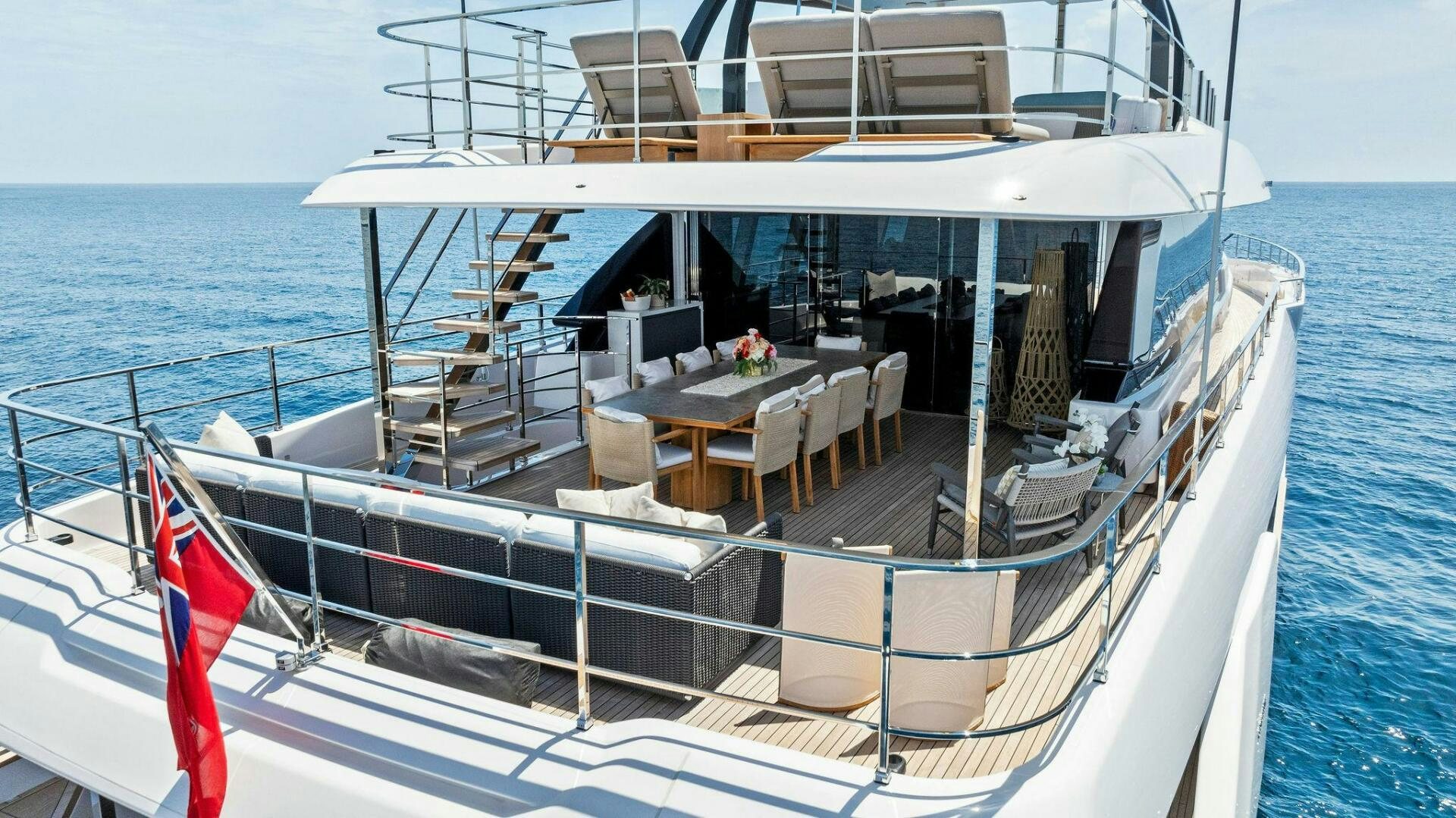 a boat on the water aboard FAMILIA Yacht for Sale