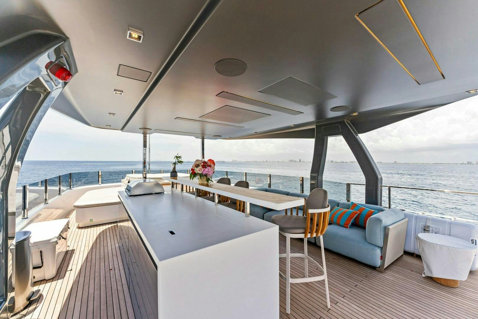 a boat on the water aboard FAMILIA Yacht for Sale