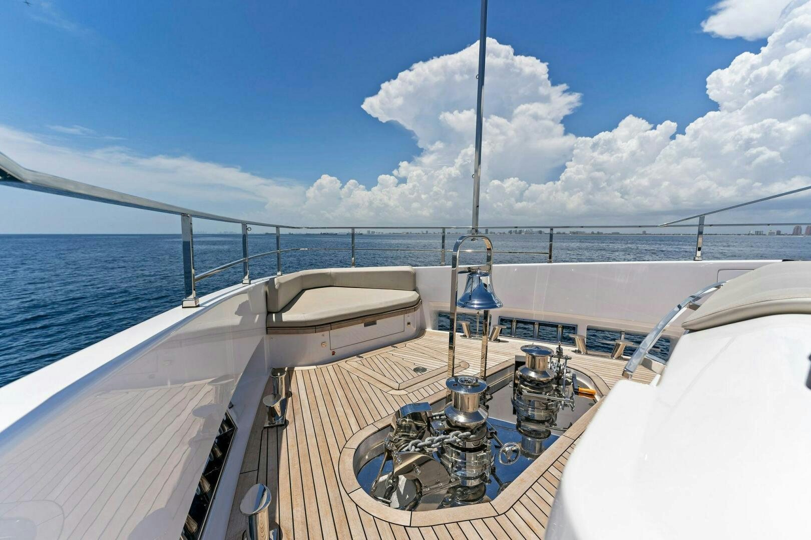 a boat on the water aboard FAMILIA Yacht for Sale