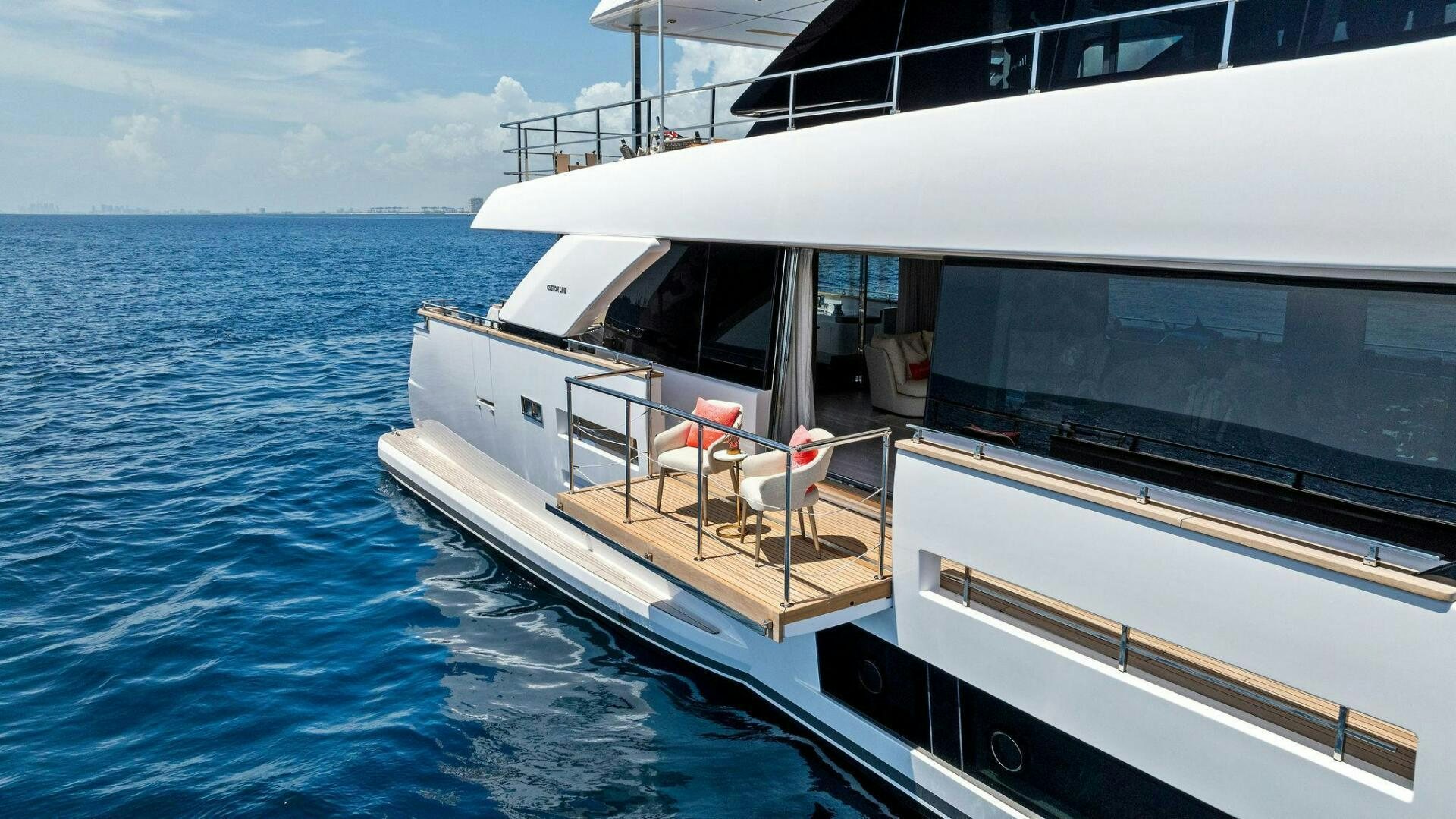a boat on the water aboard FAMILIA Yacht for Sale