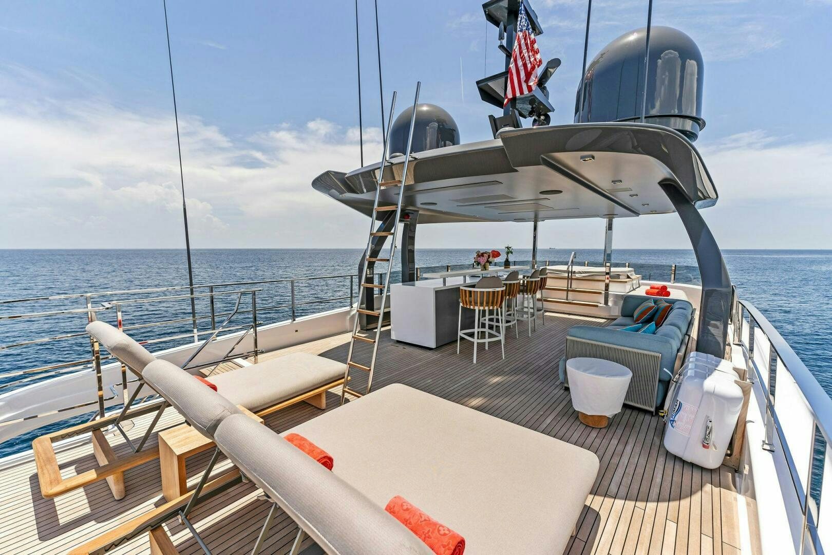 a boat on the water aboard FAMILIA Yacht for Sale