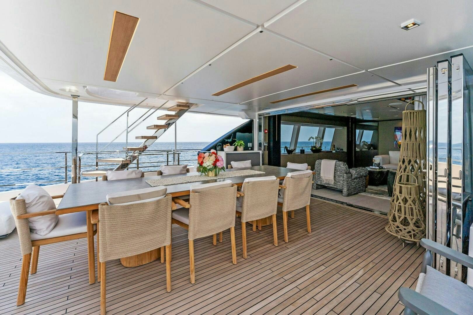 a boat on the water aboard FAMILIA Yacht for Sale