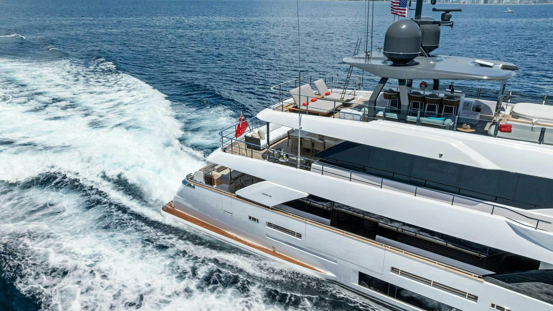 a boat on the water aboard FAMILIA Yacht for Sale