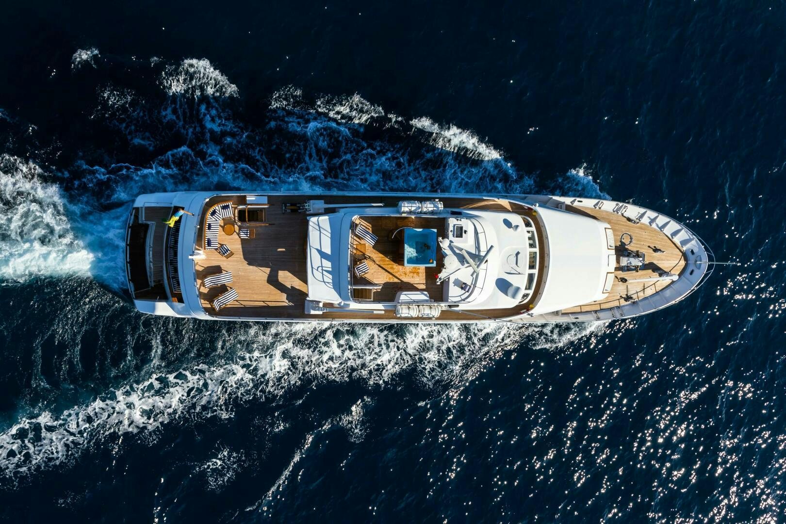 a space ship in space aboard STAR OF THE SEA Yacht for Sale