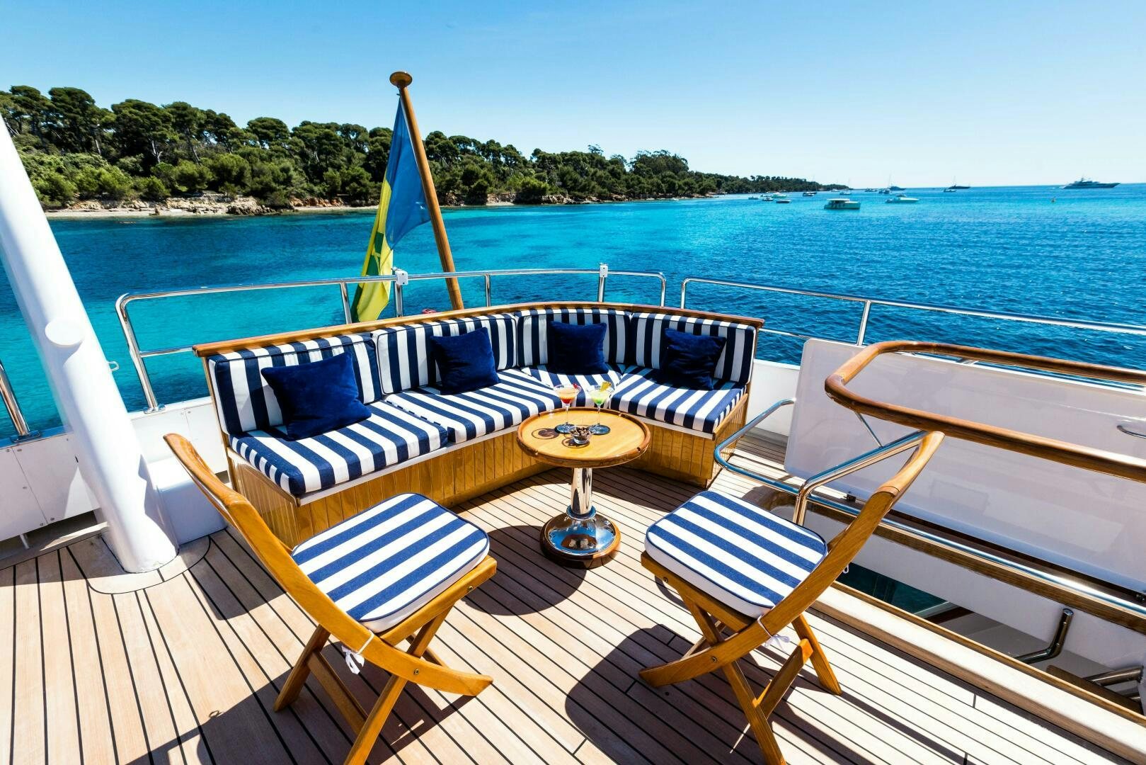 a boat on a deck aboard STAR OF THE SEA Yacht for Sale