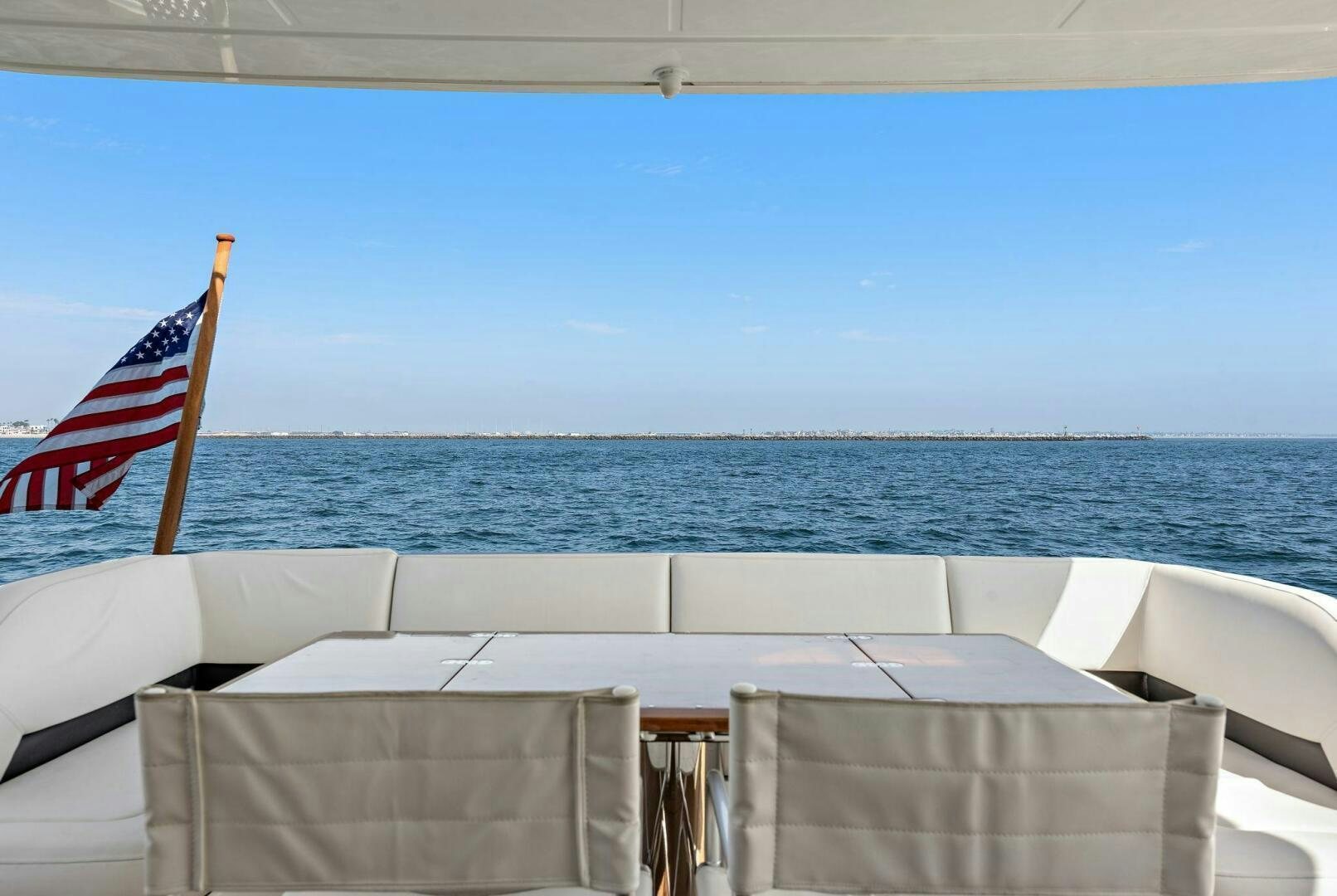 a flag on a boat aboard LA-Z-BUOY Yacht for Sale