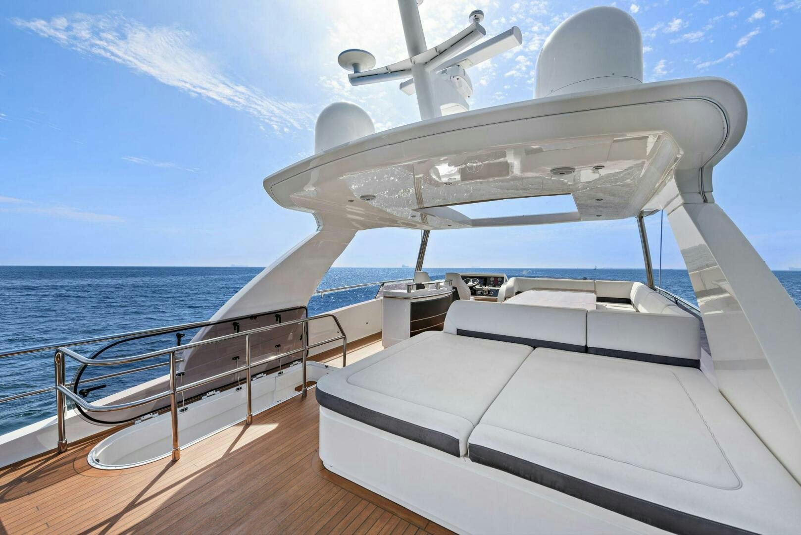 a boat on a deck aboard LA-Z-BUOY Yacht for Sale