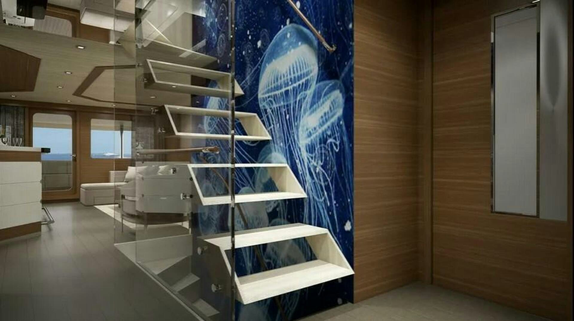 a ladder in a room aboard NORTHLAND Yacht for Sale