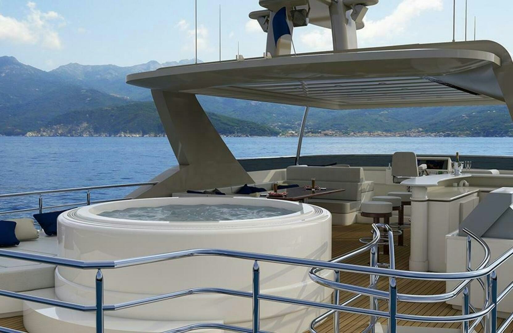 a boat on the water aboard NORTHLAND Yacht for Sale