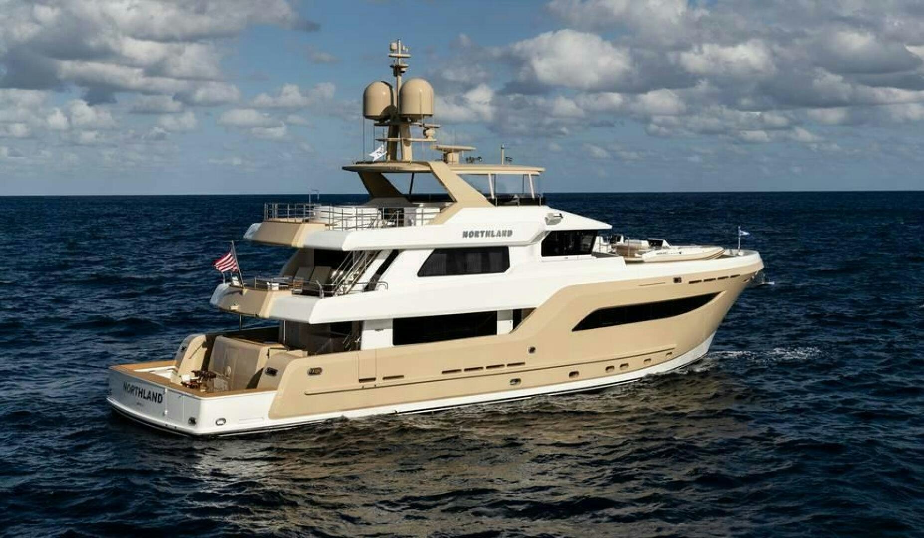 a ship on the water aboard NORTHLAND Yacht for Sale