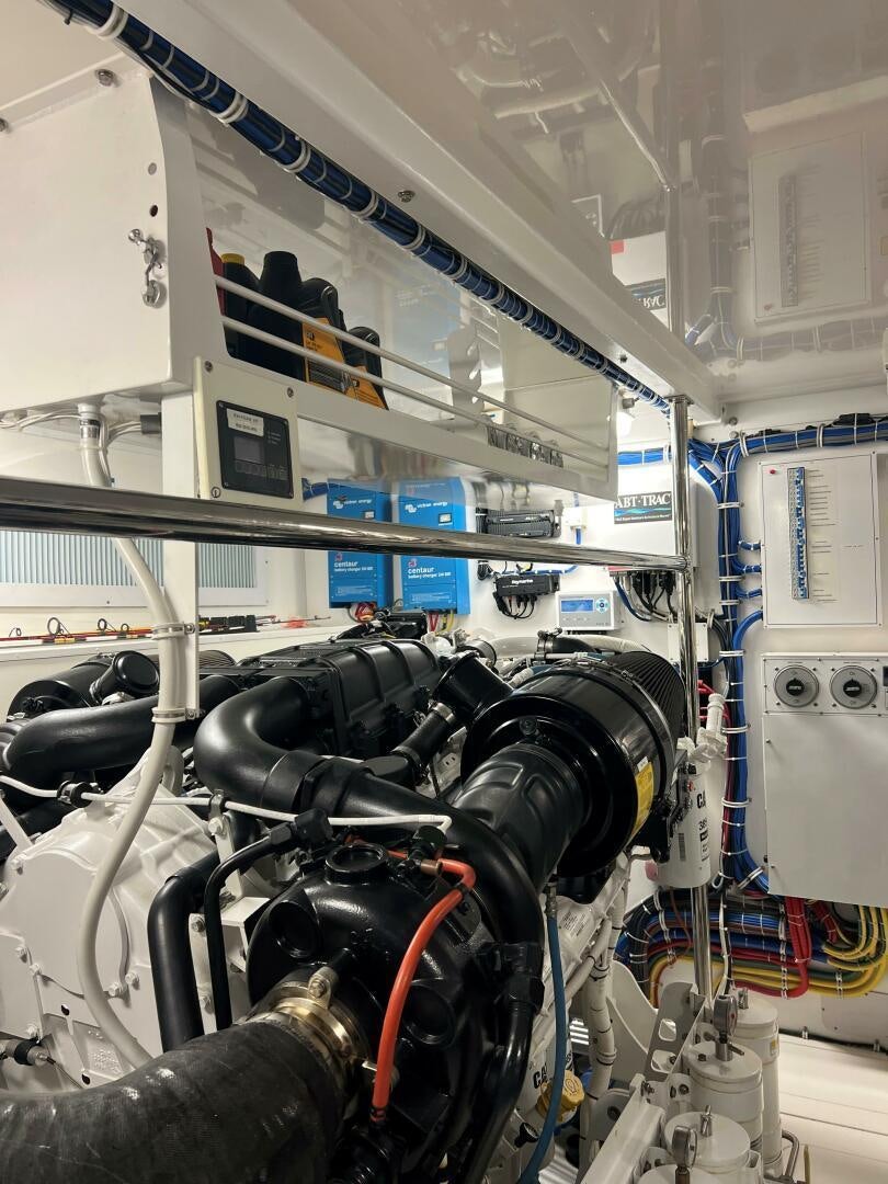 a machine with wires aboard HAPPY HEART Yacht for Sale