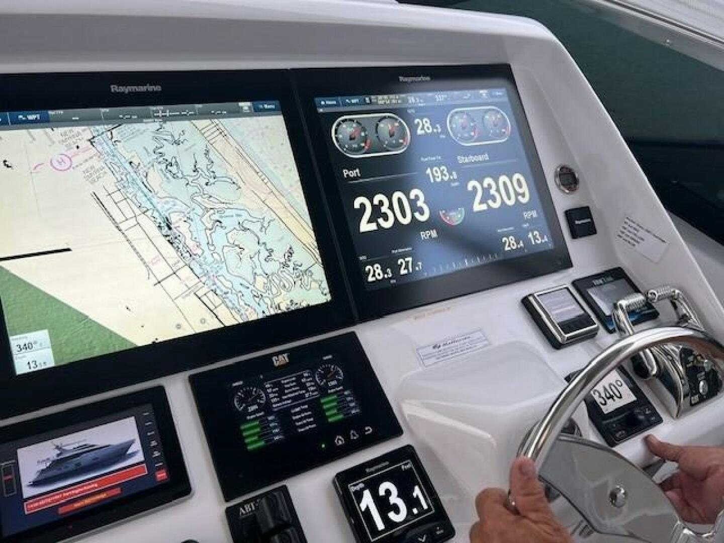 graphical user interface, website aboard HAPPY HEART Yacht for Sale