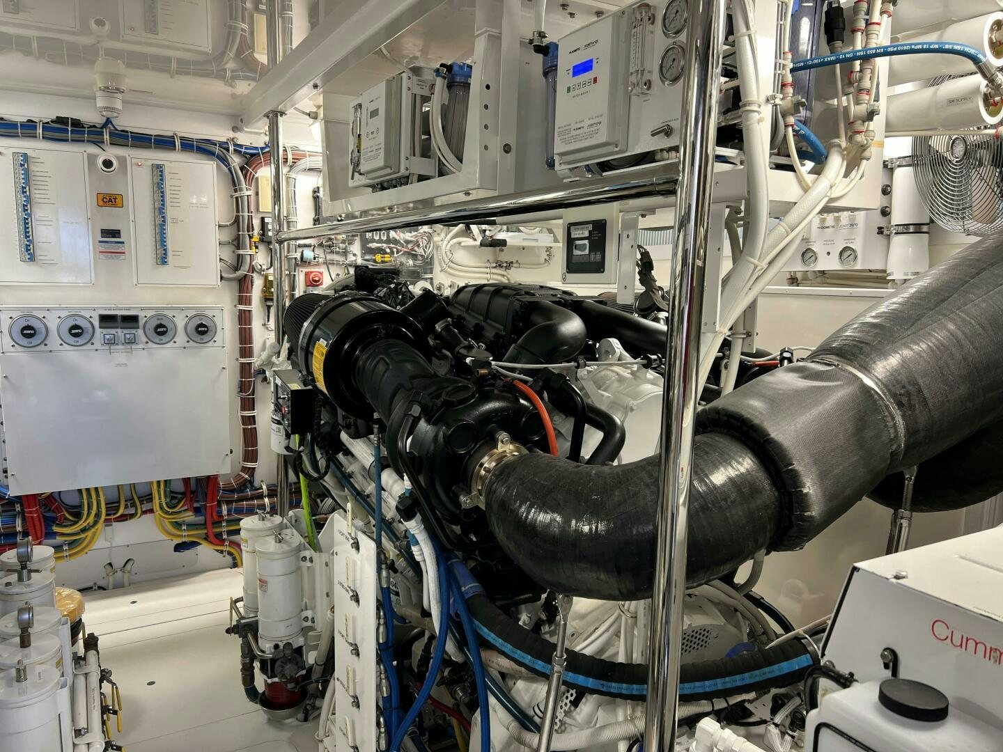 a machine with wires aboard HAPPY HEART Yacht for Sale