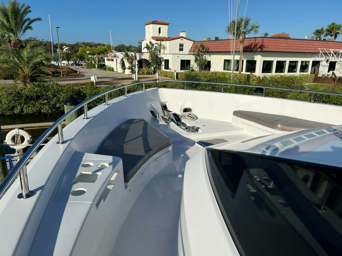 a car with a roof aboard HAPPY HEART Yacht for Sale