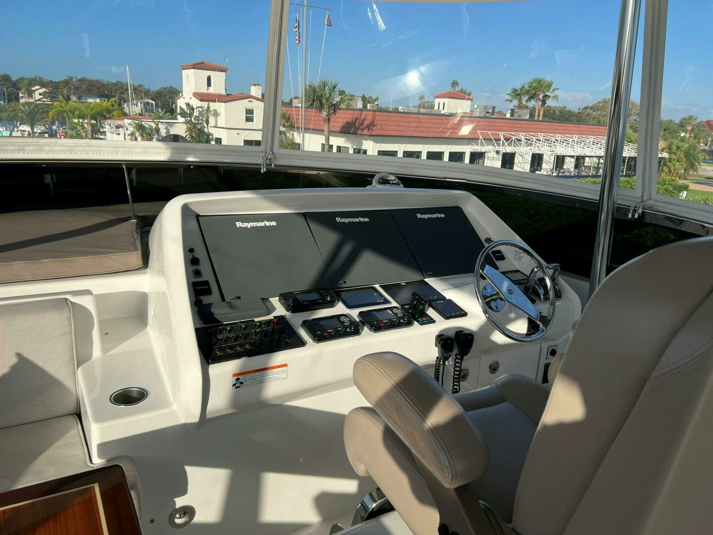 the inside of a car aboard HAPPY HEART Yacht for Sale